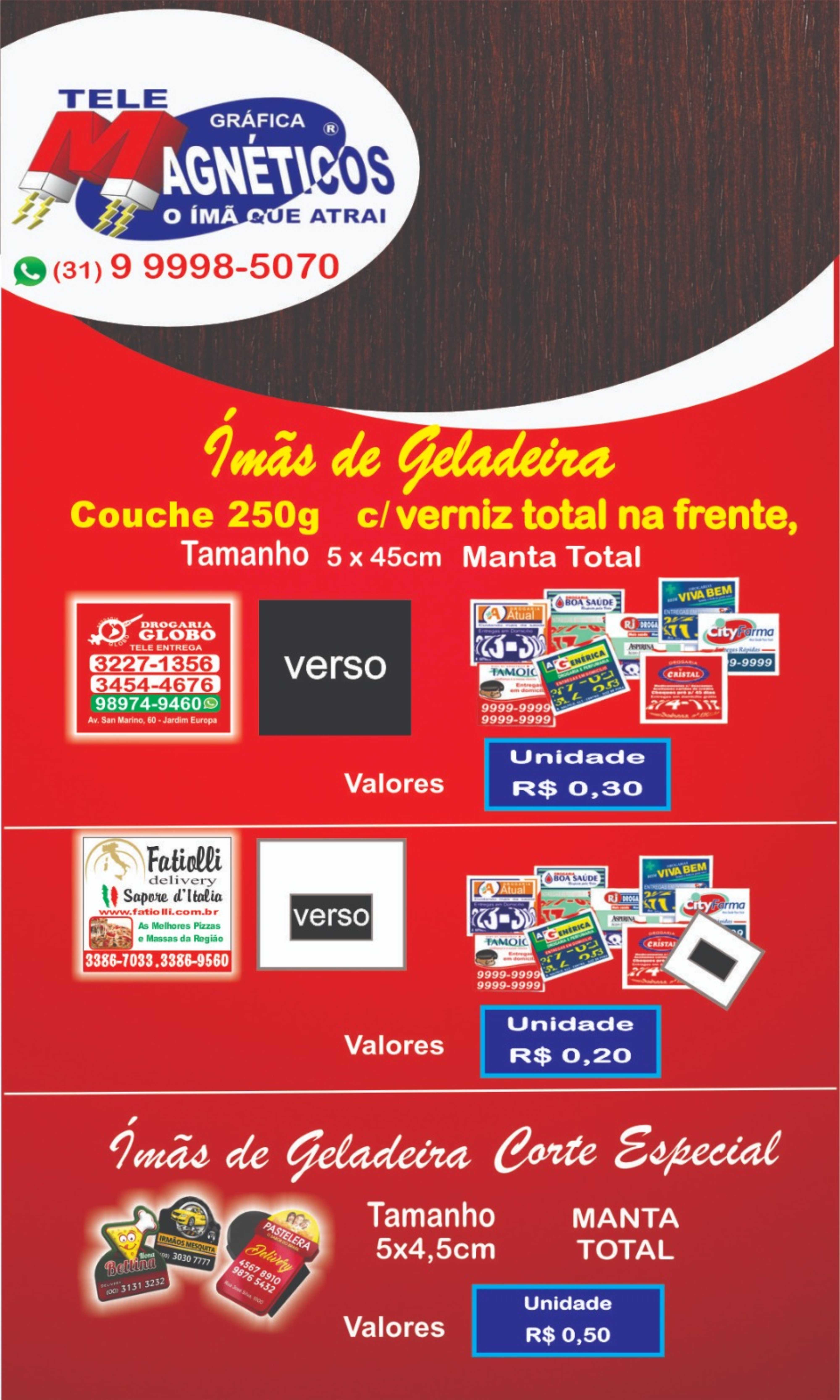 Ímãs de Geladeira Personalizados